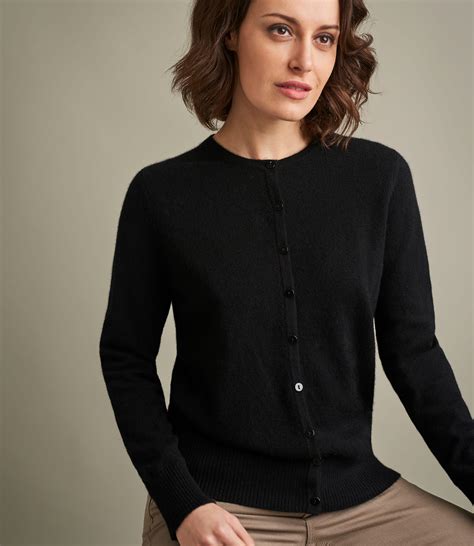 black wool cardigan women's